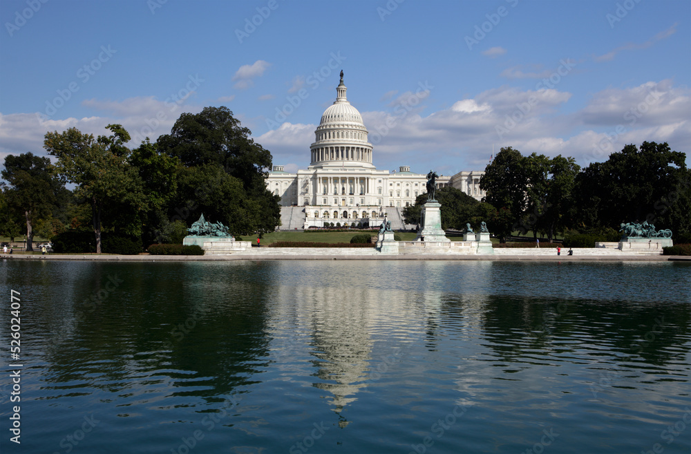United States Capitol reflected in the pool, Washington D.C., USA