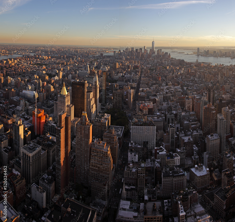 Manhattan seen from Empire State Building, New York City, USA