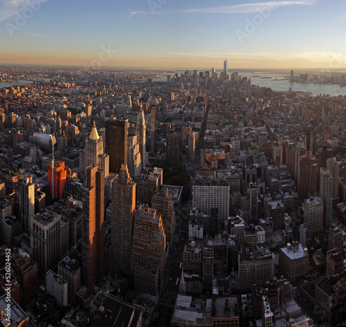 Manhattan seen from Empire State Building  New York City  USA