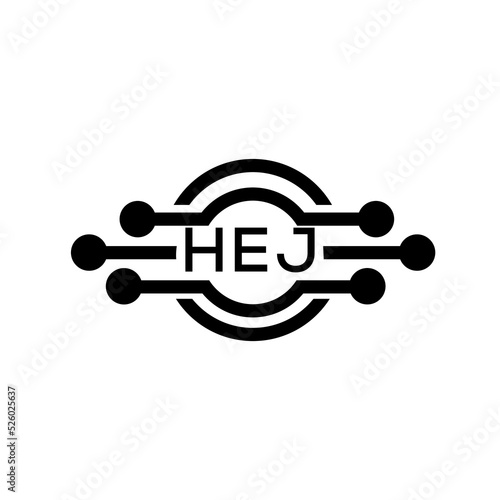 HEJ letter logo. HEJ best white background vector image. HEJ Monogram logo design for entrepreneur and business.	
