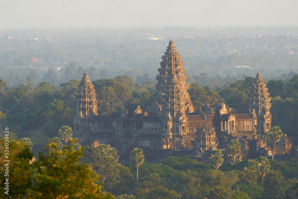 Fototapeta premium Aerial view of Angkor Wat temple, Siem Reap, Cambodia