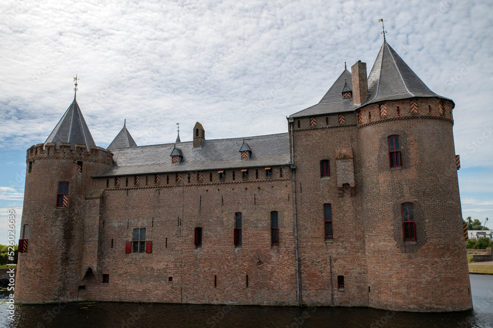 Side View At The Muiderslot Castle At Muiden The Netherlands 19-7-2022