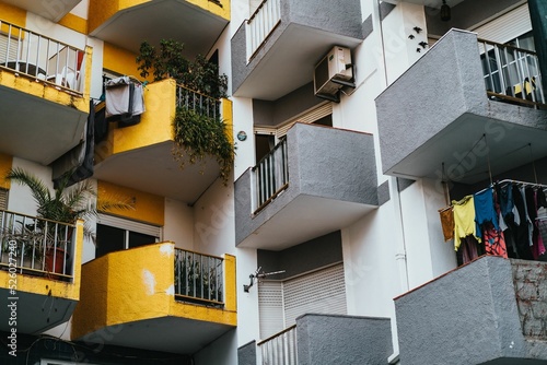 Fotografia, Obraz Modern building with colorful balconies in Lagos, Portugal