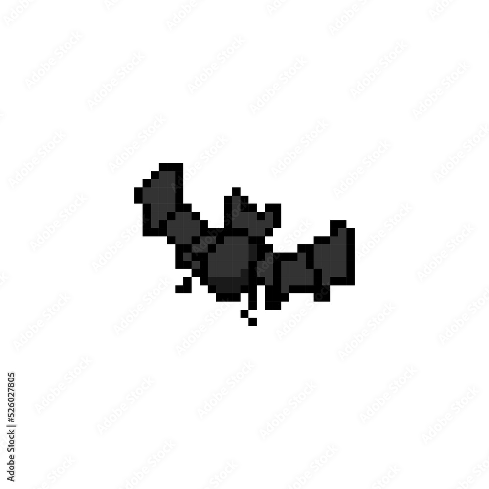 Fototapeta premium Halloween bat pixel icon vector design