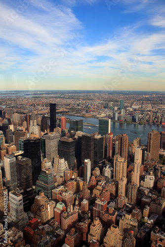 Manhattan seen from Empire State Building, New York City, USA photo