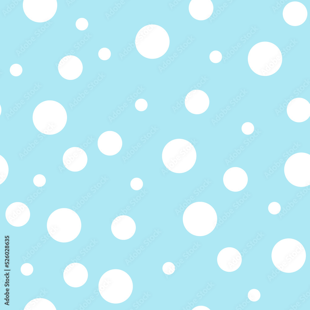 Seamless pattern white polka dots on blue background Seamless pattern white polka dots on blue background