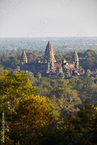 Aerial view of Angkor Wat temple, Siem Reap, Cambodia