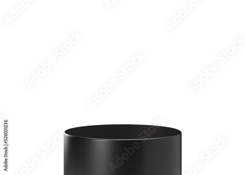 Quadro su tela Black podium on transparent background