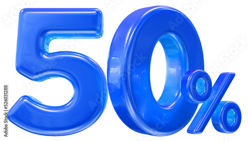 50 percent blue offer in 3d