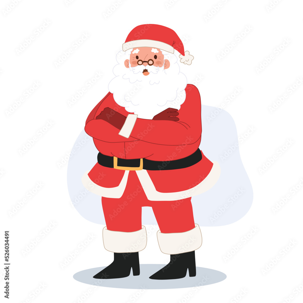 happy smiling Santa claus flat Vector cartoon character illustration. happy smiling Santa claus flat Vector cartoon character illustration.