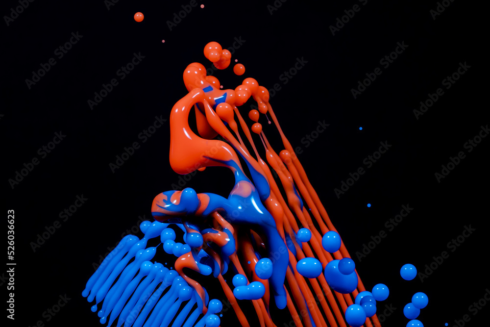 pressurized paint combs collision abstract art