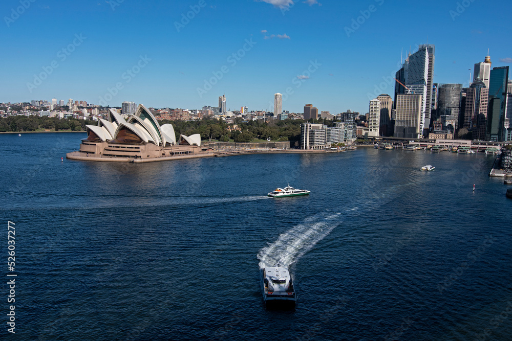 Fototapeta premium Sydney Harbour view from Harbour Bridge