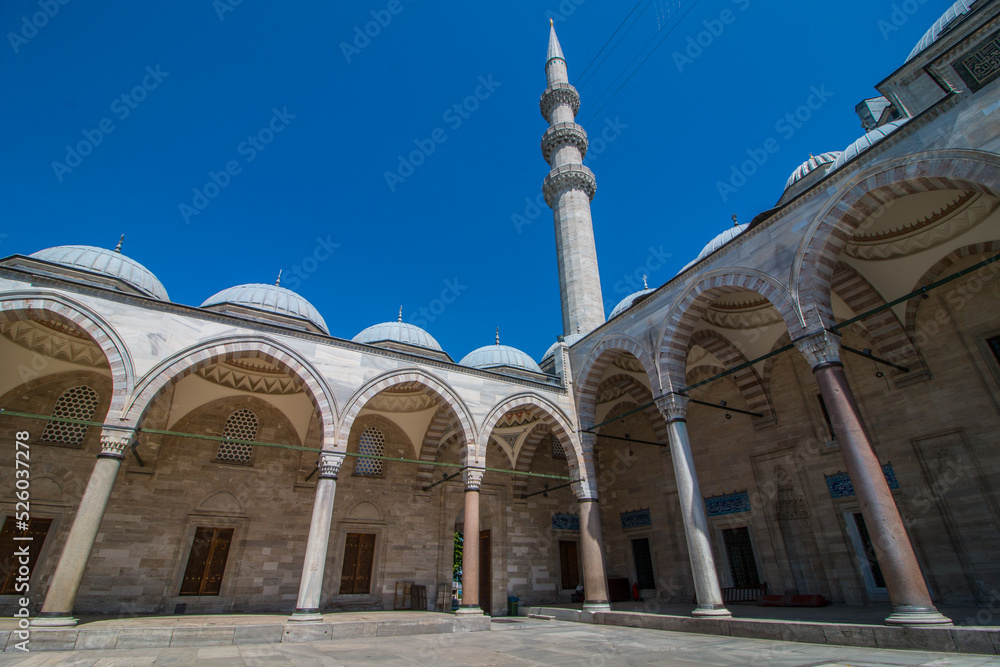 Fototapeta premium blue mosque SULTANAHMET istanbul mosque moschee camii minare minaret turkey oriental ottoman 