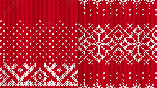 Fotografie, Obraz Christmas knit print
