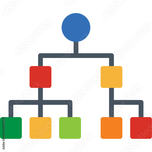 Obraz na płótnie Organization Chart Icon w salonie