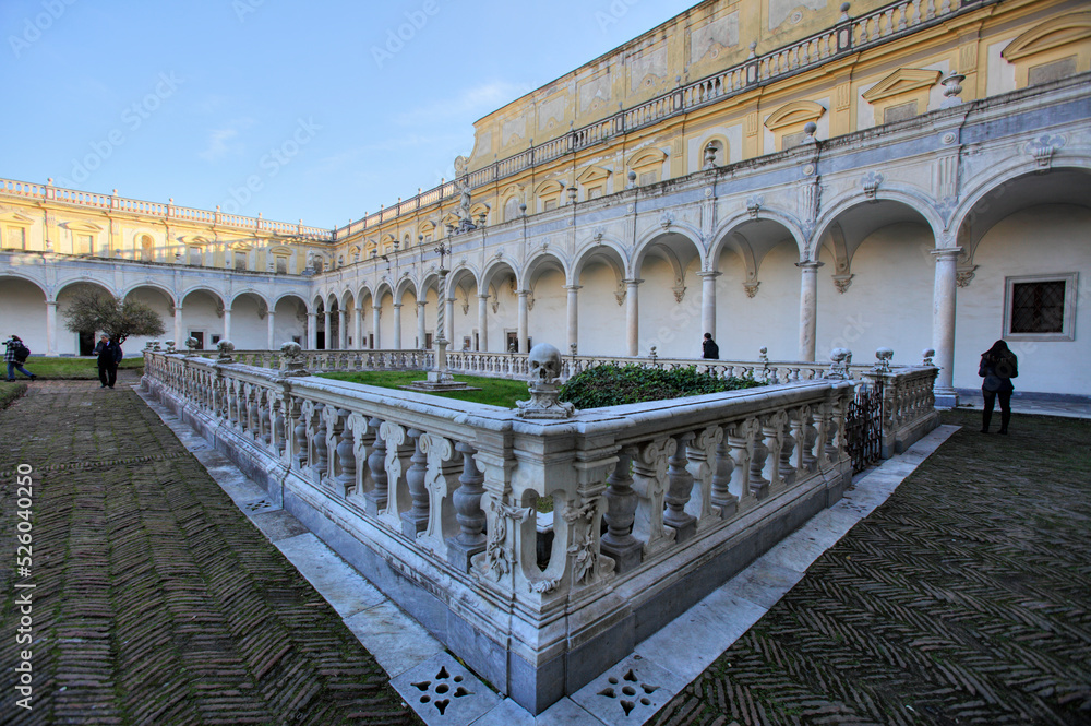 The cloister of St. Martin's Charterhouse, Naples, Italyl, vertical, World locations