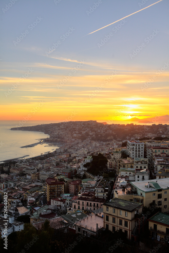 View of the Gulf of Naples, Naples, Italy