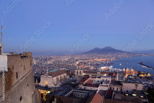 View of the Gulf of Naples and Mount Vesuvius in the distance, Naples, Italy © Massimo Pizzotti