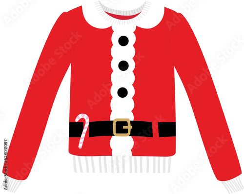 PNG Christmas ugly hand drawn sweater