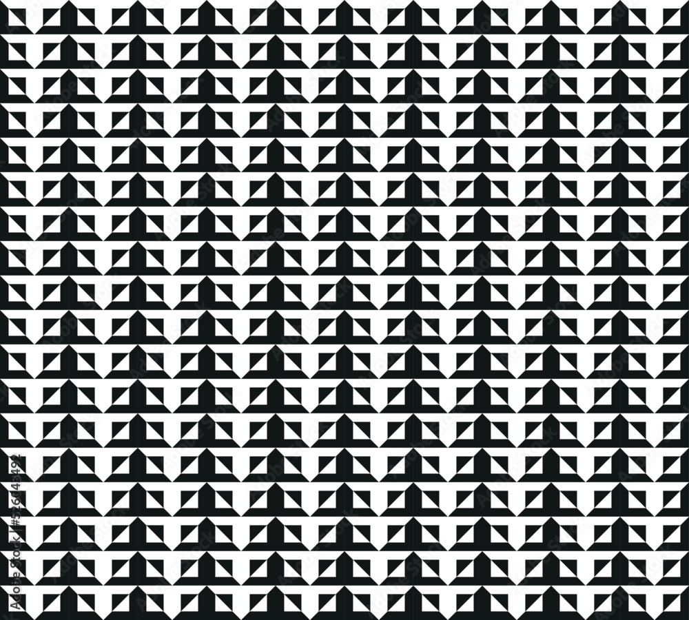 Seamless monochrome geometric pattern of triangles and squares
Seamless monochrome geometric pattern of triangles and squares