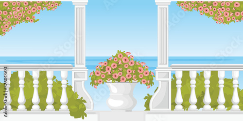 Balusters Column Terrace Composition