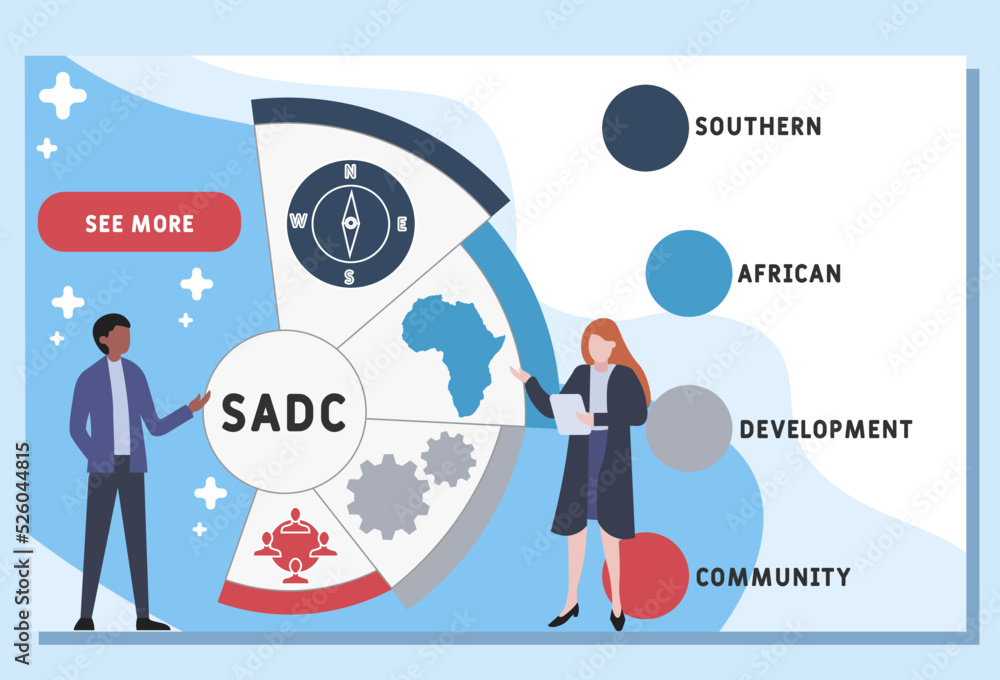 SADC - southern african development community acronym. business concept background. vector illustration concept with keywords and icons. lettering illustration with icons for web banner, flye SADC - southern african development community acronym. business concept background. vector illustration concept with keywords and icons. lettering illustration with icons for web banner, flye