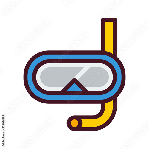 snorkel icon on white background