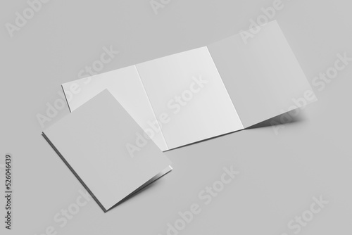 A5 trifold brochure mockup