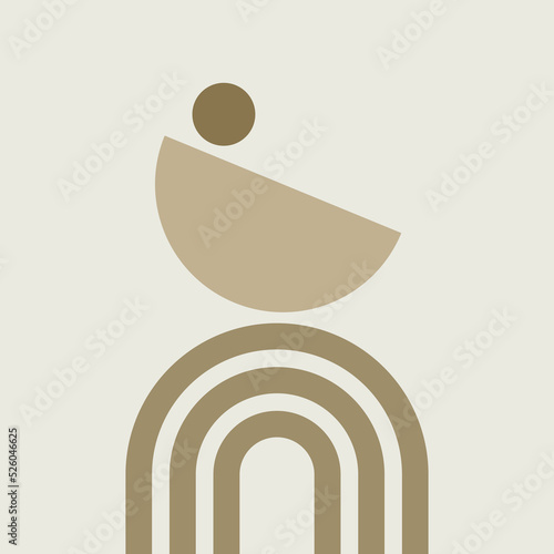 Balance icon, harmony poster, zen concept