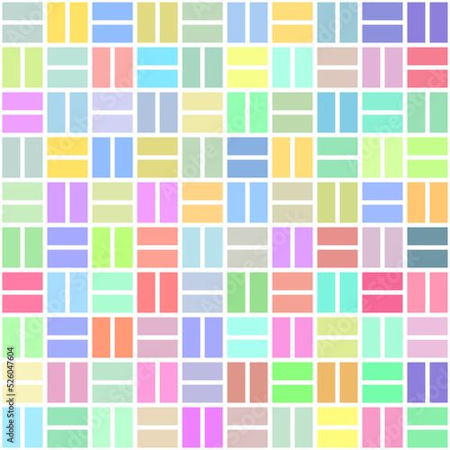 Background with a square pattern in pastel tones.