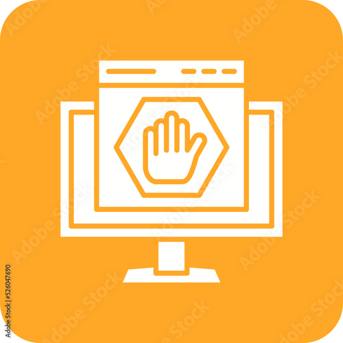 Ad Blocker Multicolor Round Corner Glyph Inverted Icon