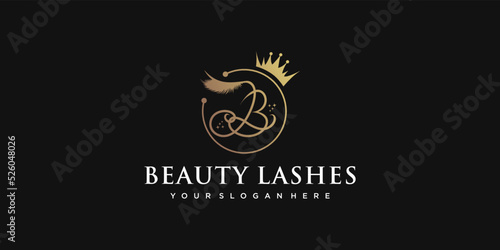 Luxury beauty lashes logo design Premium Vector part 2