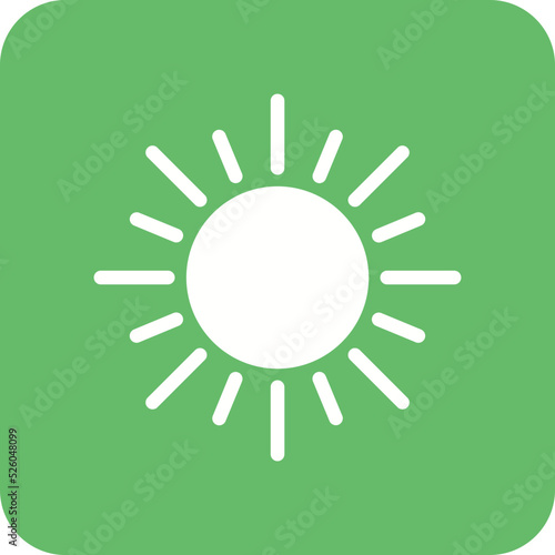 Brightness Multicolor Round Corner Glyph Inverted Icon