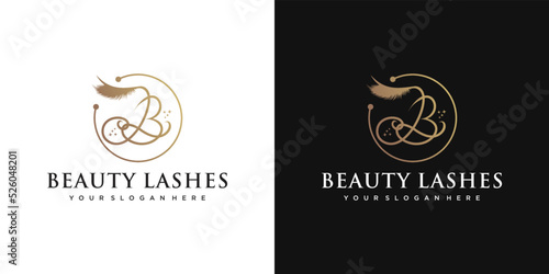 Luxury beauty lashes logo design Premium Vector part 1