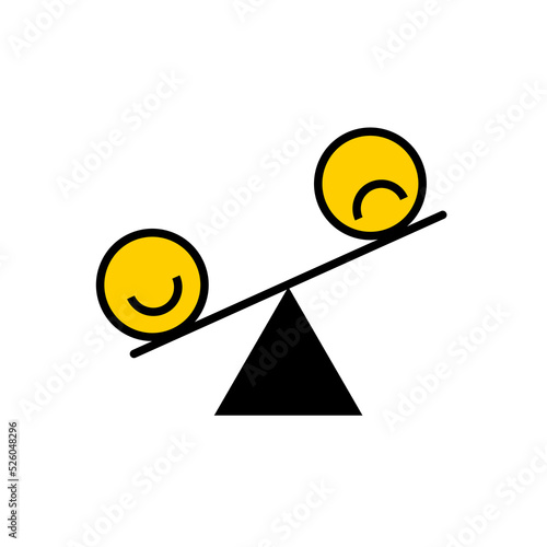 Optimism and pessimism icon