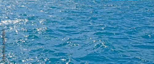 Water surface of the mediterranean sea during high tide