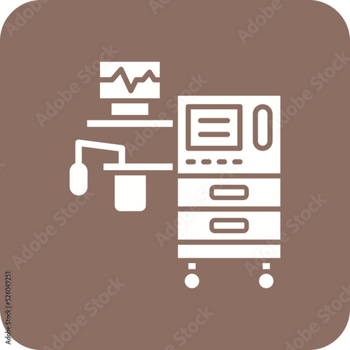 Anesthesia Multicolor Round Corner Glyph Inverted Icon