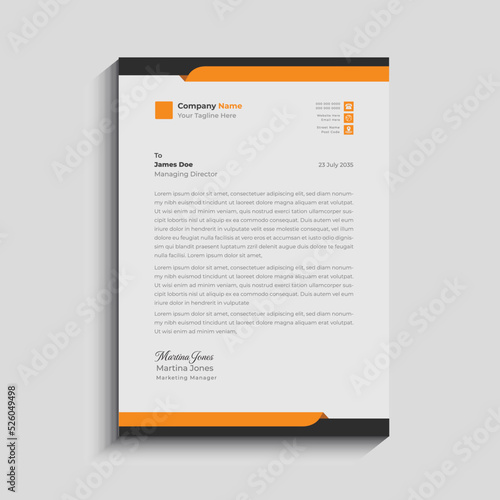 Modern and professional business letterhead template