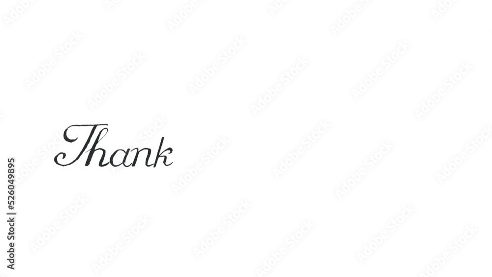 Thank you very much - Handwritten animated phrase isolated on white background Thank you very much - Handwritten animated phrase isolated on white background