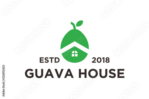 guava house logo design vector illustration