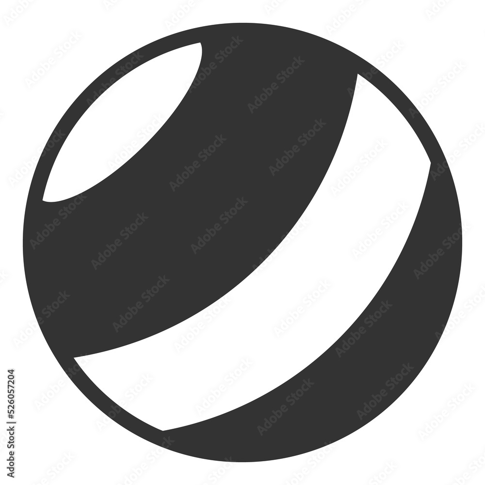 Children's rubber ball - icon, illustration on white background, glyph style Children's rubber ball - icon, illustration on white background, glyph style