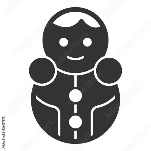 Tumbler doll - icon, illustration on white background, glyph style