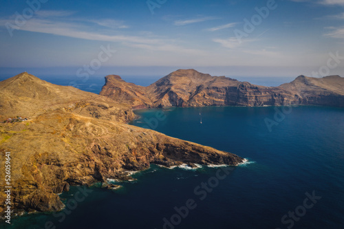 The peninsula St. Lawrence or Ponta de Sao Lourenco in the north-east of Madeira, viewpoint Miradouro da Ponta do Rosto, Portugal. October 2021