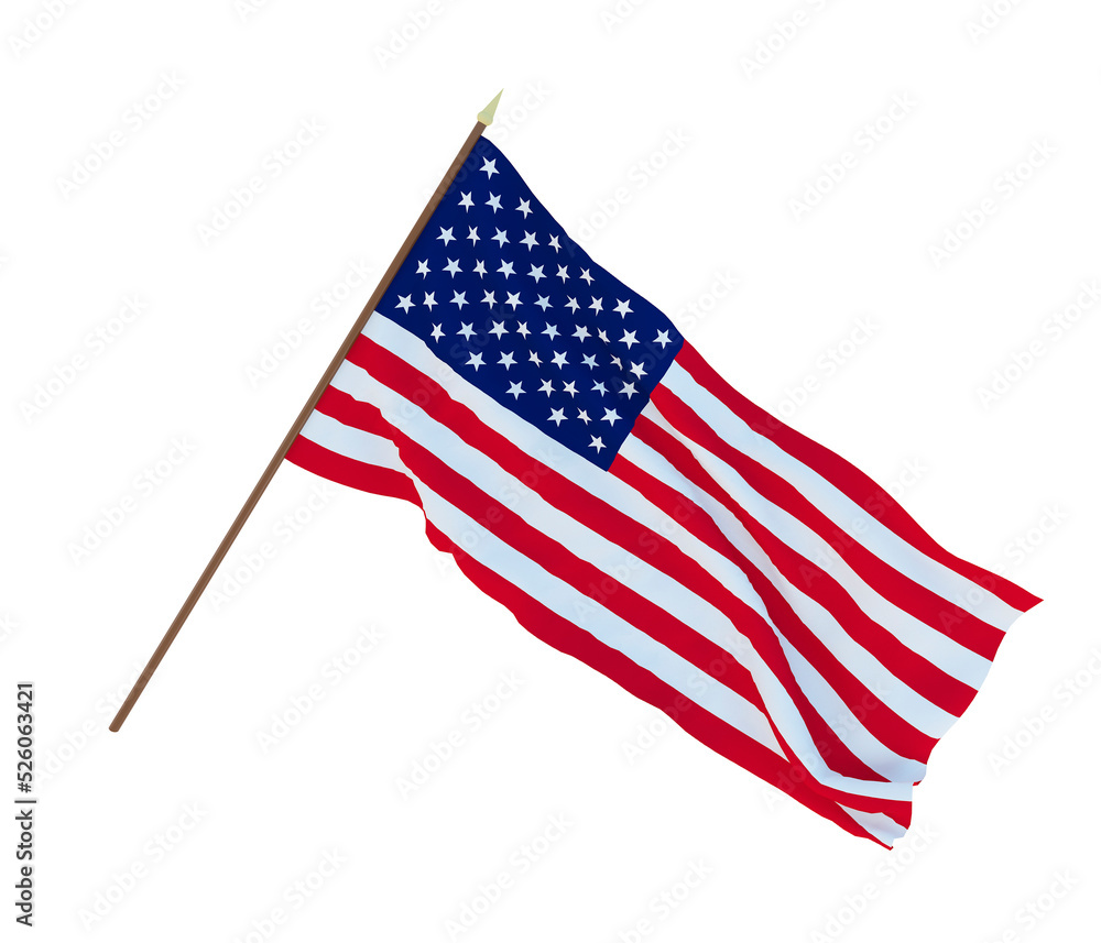 Naklejka premium Background for designers, illustrators. National Independence Day. Flags of United States of America. USA