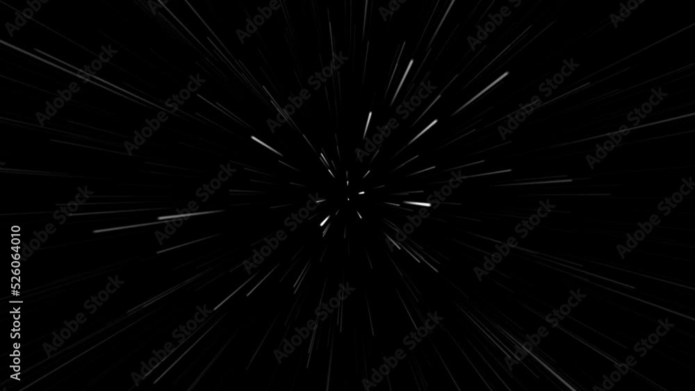 Travel through the galaxy, flight through space, hyperspace loop animation, concept of space travel Travel through the galaxy, flight through space, hyperspace loop animation, concept of space travel