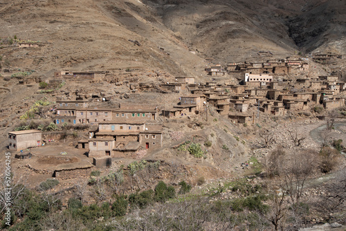 Mountain village near Asni, High Atlas Mountains, Morocco, Africa