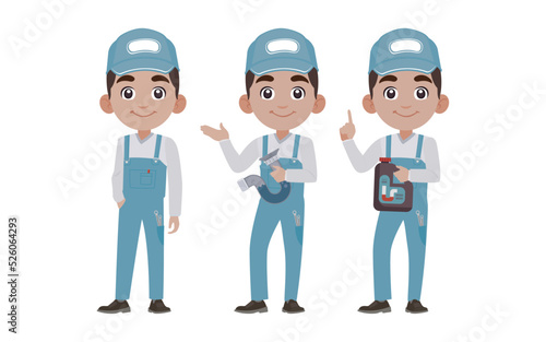 Plumber character with different poses