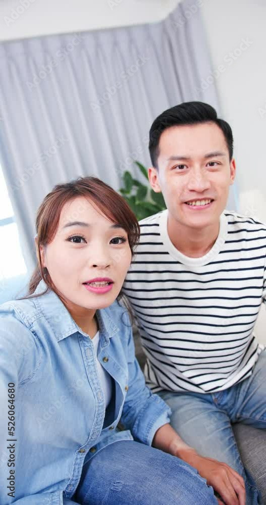 Asian couple has video chat Asian couple has video chat