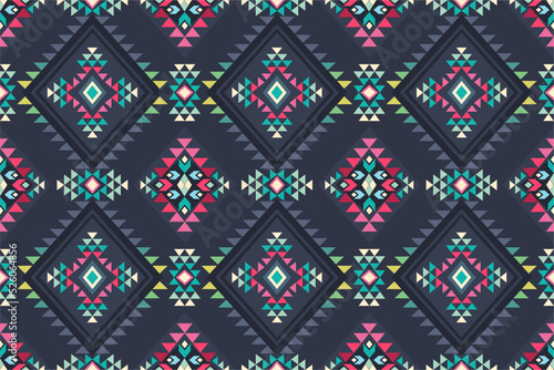 Vector trendy seamless decorative ethnic pattern. Boho geometric style. Ethnic design wallpaper, fabric, cover, textile, rug, blanket.