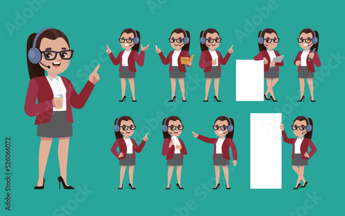 Call center and customer service character